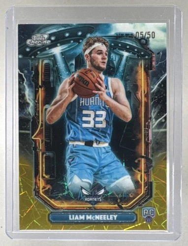 Liam McNeeley 2025 Topps Cosmic Chrome Gold Interstellar Extraterrestrial RC /50