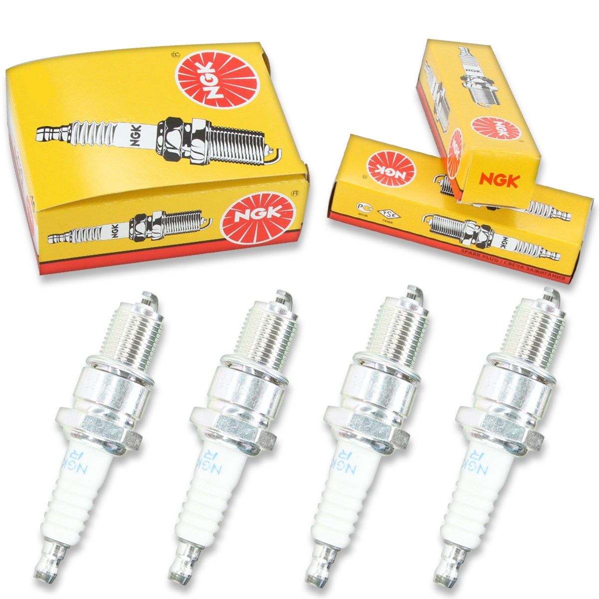 4 pcs NGK Standard Spark Plugs for 1986-1987 Mazda 626 2.0L L4 - Engine Kit uo