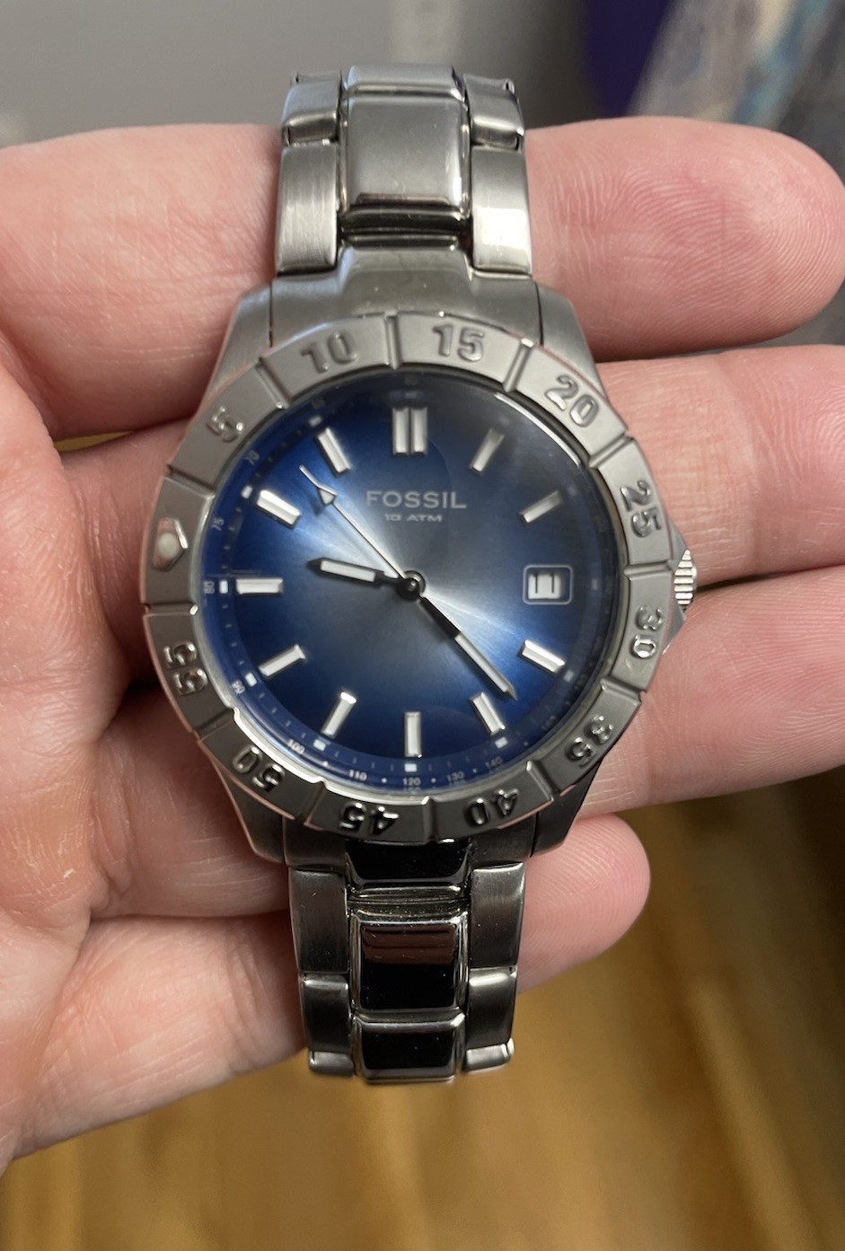 Fossil Men’s Watch Stainless Steel Blue Dial