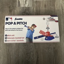 Franklin Sports, Kids Pop A Pitch Baseball Pitching Machine, Red/Blue