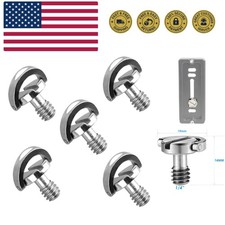5 Packs Stainless Steel D Shaft D-Ring 1/4" Tripod Screw, Mounting Screw Adap...