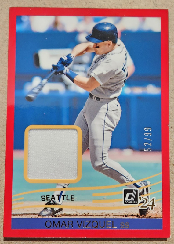 2024 Panini Donruss Retro Red PATCH - Omar Vizquel #14 (52/99)