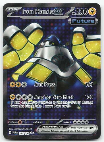 Pokemon Iron Hands ex 223/182 Paradox Rift Ultra Rare Holo NM