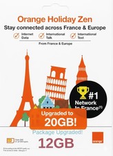 TSIM 20GB 30 Day Orange Europe SIM Card 30 Min Calls 200 Texts Worldwide