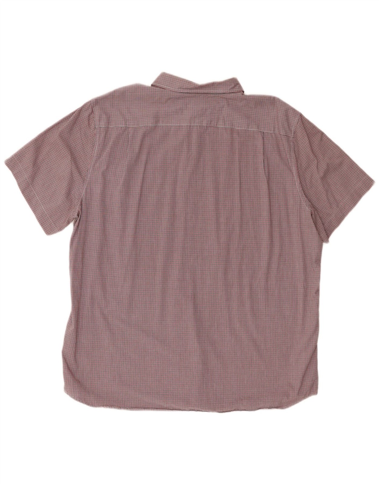 Lacoste Mens Short Sleeve Regular Fit Shirt 2XL Red Gingham Cotton AR11 thumbnail 2