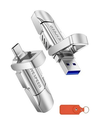 1TB Solid State Flash Drive 570MB/s High Speed USB Drive with Type C + USB 3....