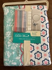 The Pioneer Woman Ditsy Patchwork  Shower Curtain 72"x72" Cotton Blend  NWT