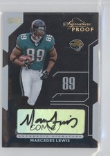 2006 Playoff NFL Playoffs Gold Signature Proof 24/50 Marcedes Lewis Auto 9cy