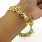 925 Sterling Silver Aventurine Stone Beaded Handmade Wedding Bracelet Jewelry