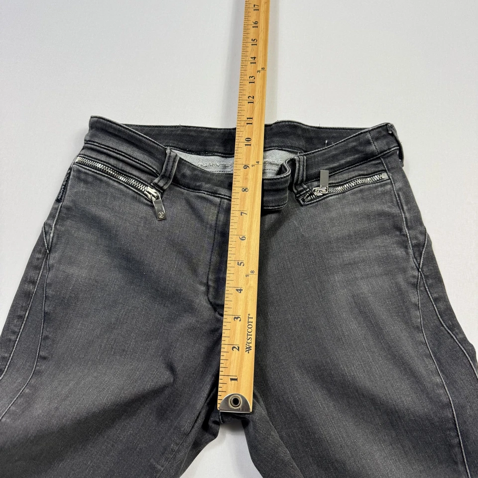 Jeans Armani para mujer 29 gris carbón elástico pierna recta bolsillos con cremallera Foto 4 de 4