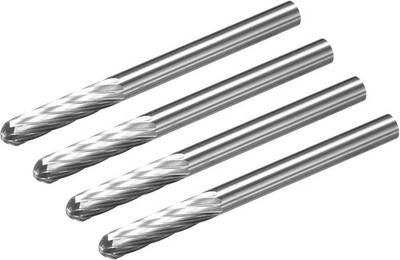 uxcell Tungsten Carbide Rotary Files 1/8'' Shank, Single Cut Cylindrical... 