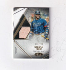 2022 NELSON CRUZ  TOPPS TIER ONE GU JERSEY RELIC 373/399 TAMPA BAY RAYS