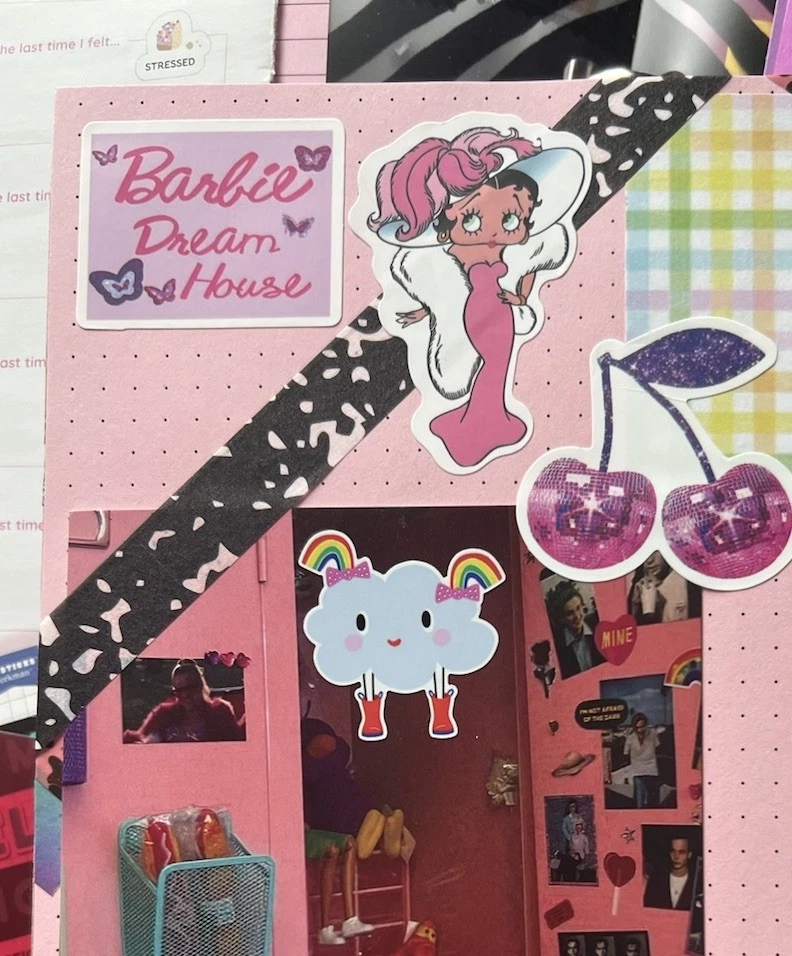 Cuaderno de composición negro blanco retro Washi Tape planificadores revistas álbumes de recortes Foto 2 de 2