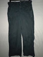 American Eagle Chino Pants Women 2 Reg Black Stretch Stovepipe Wide Leg Y2K
