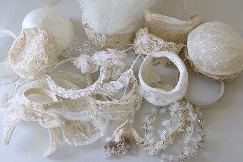 Vintage Wedding Headpieces Millinery Frames Flowers Crafting Bridal Veil Lot