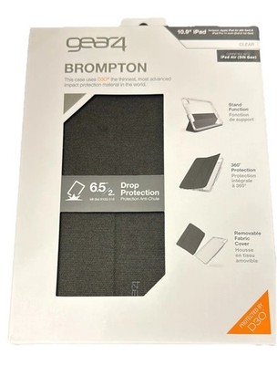 Gear4 Brompton Folding Folio Case for iPad Air (5th Gen) 10.9'' Black Stand Cover