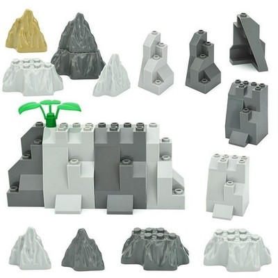  New Rock Pieces Burp & Lurp Parts Mountain Wall 6082 6083 23996 47847 for Lego