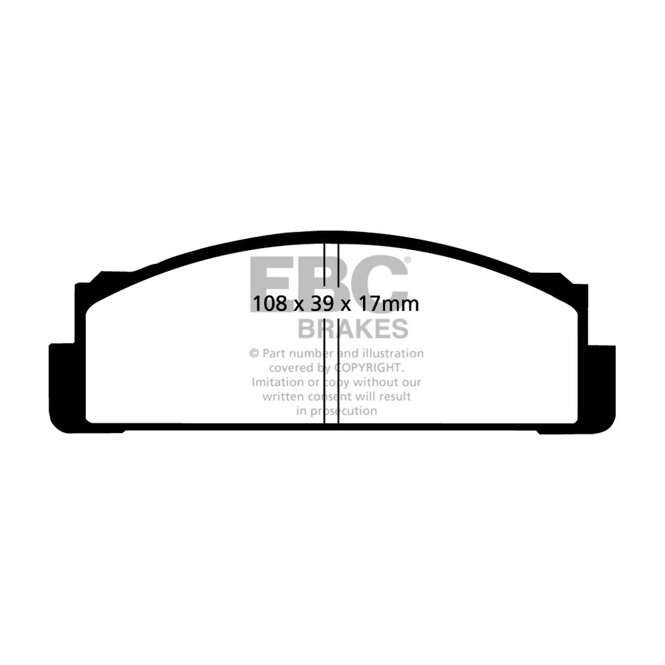 EBC For Fiat 128 1972-1979 Front Brake Pads Greenstuff 1.6 - Image 2 of 4