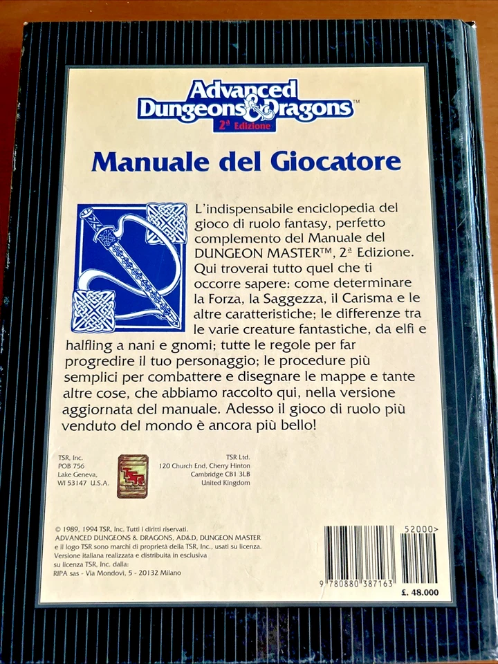 Manuale Del Giocatore. Advanced Dungeons&dragons 2 Edizione- ottime condizioni - Immagine 2 di 4