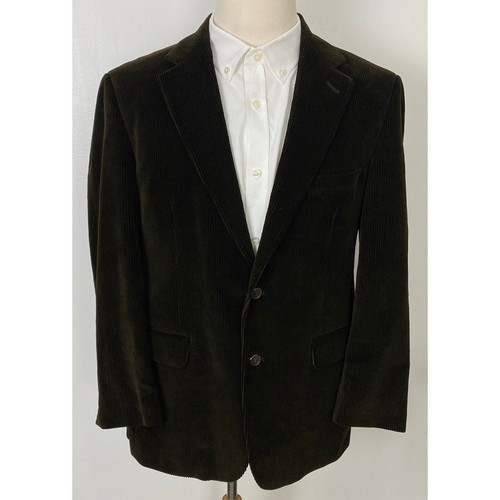 Brooks Brothers chocolate brown 2-button cotton corduroy blazer sportcoat, 40S