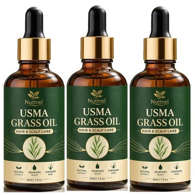 3pcs Usma Grass Oil Thinning Hair Loss Treatments Men and Women Hair Care - 30ml