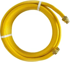 1/2" CSST Gas Line Kit 33FT, Flexible Corrugated Stainless Steel Hose with Fitti
