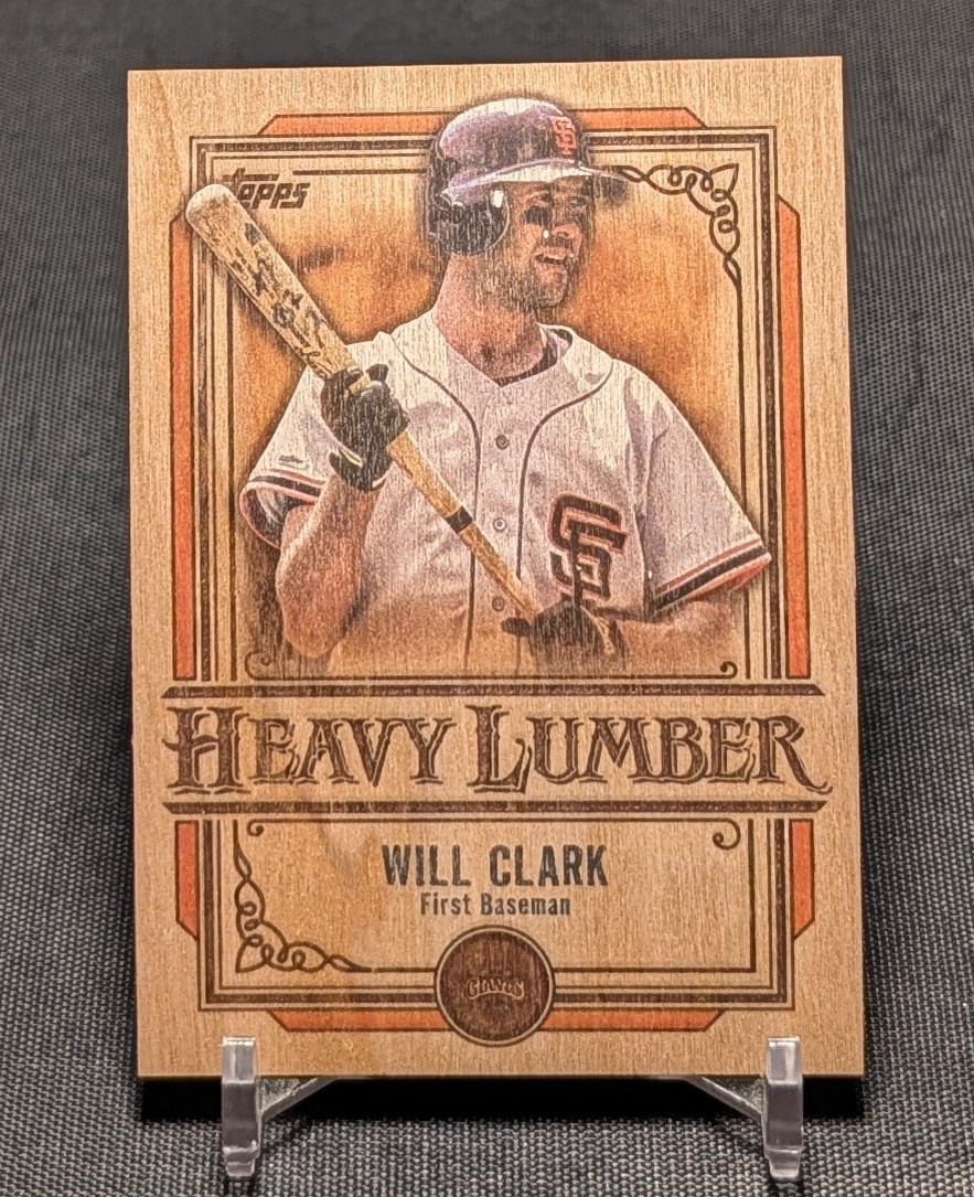 Will Clark Heavy Lumber Wood Case Hit SSP 2025 Topps Update Series #HL-54 Giants