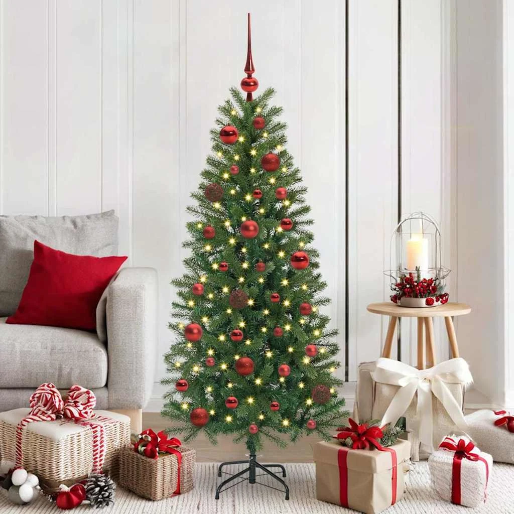 UPINS 1200 Perline Glitterate Natalizie - Rosse E Verdi, In Plastica Trasparente, Per Decorazioni Fai Da Te E Feste