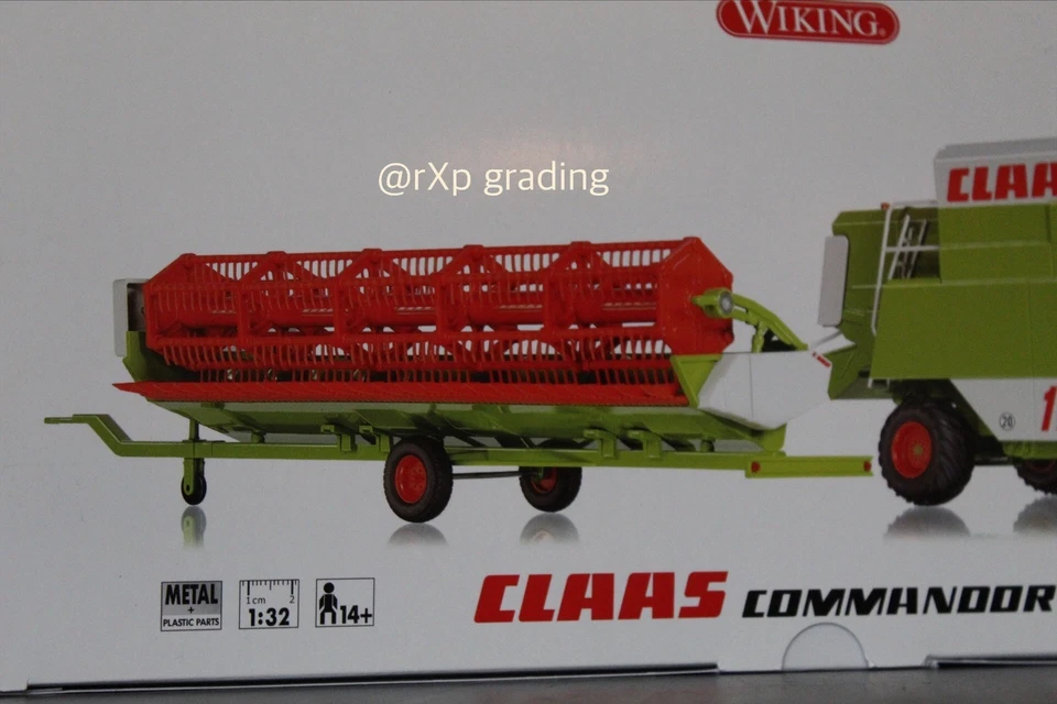 🔥 Neu Wiking 1:32 -Claas Commanoor 116cs mit Getreidevorsatz &Rundballen NEU🔥 - Bild 2 von 4