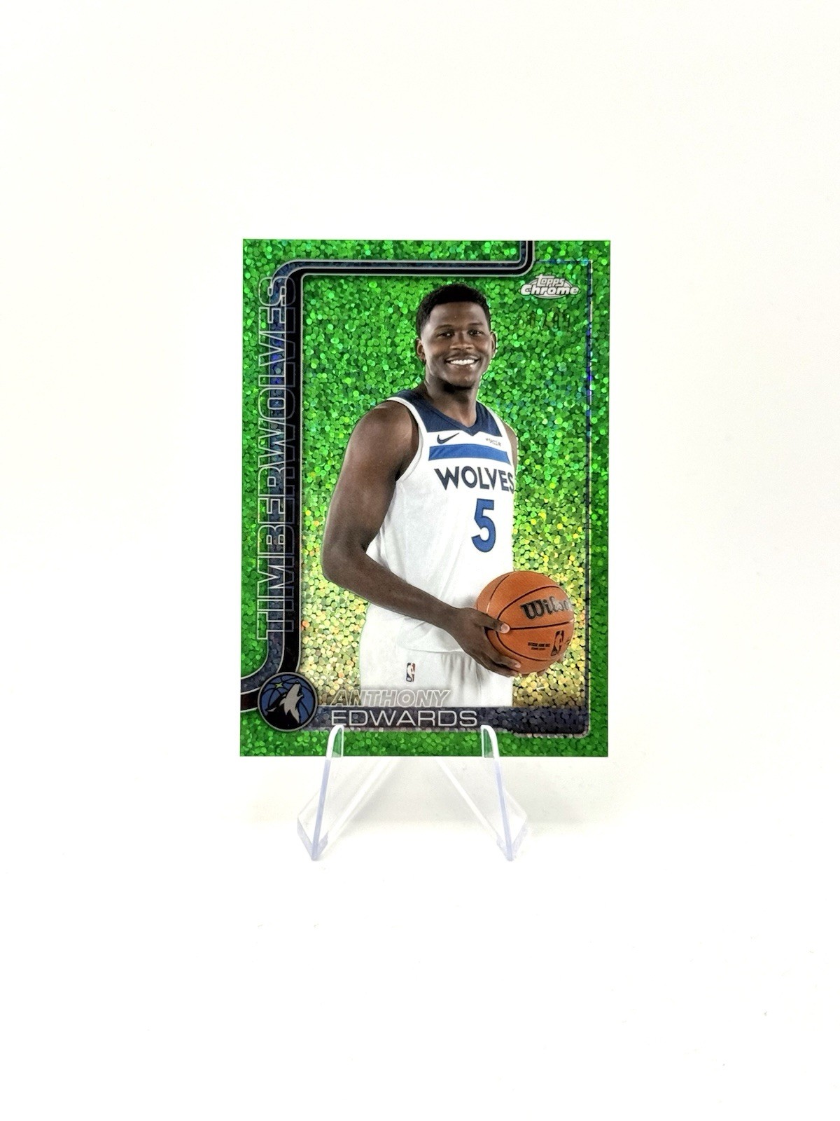 ANTHONY EDWARDS Green Speckle Image Variation /99–2025 Topps Chrome