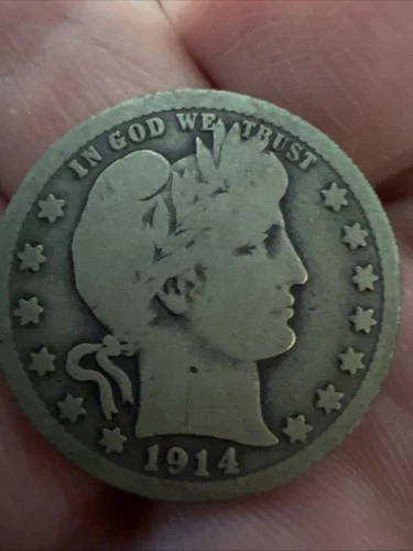 1914 Barber Quarter Coin