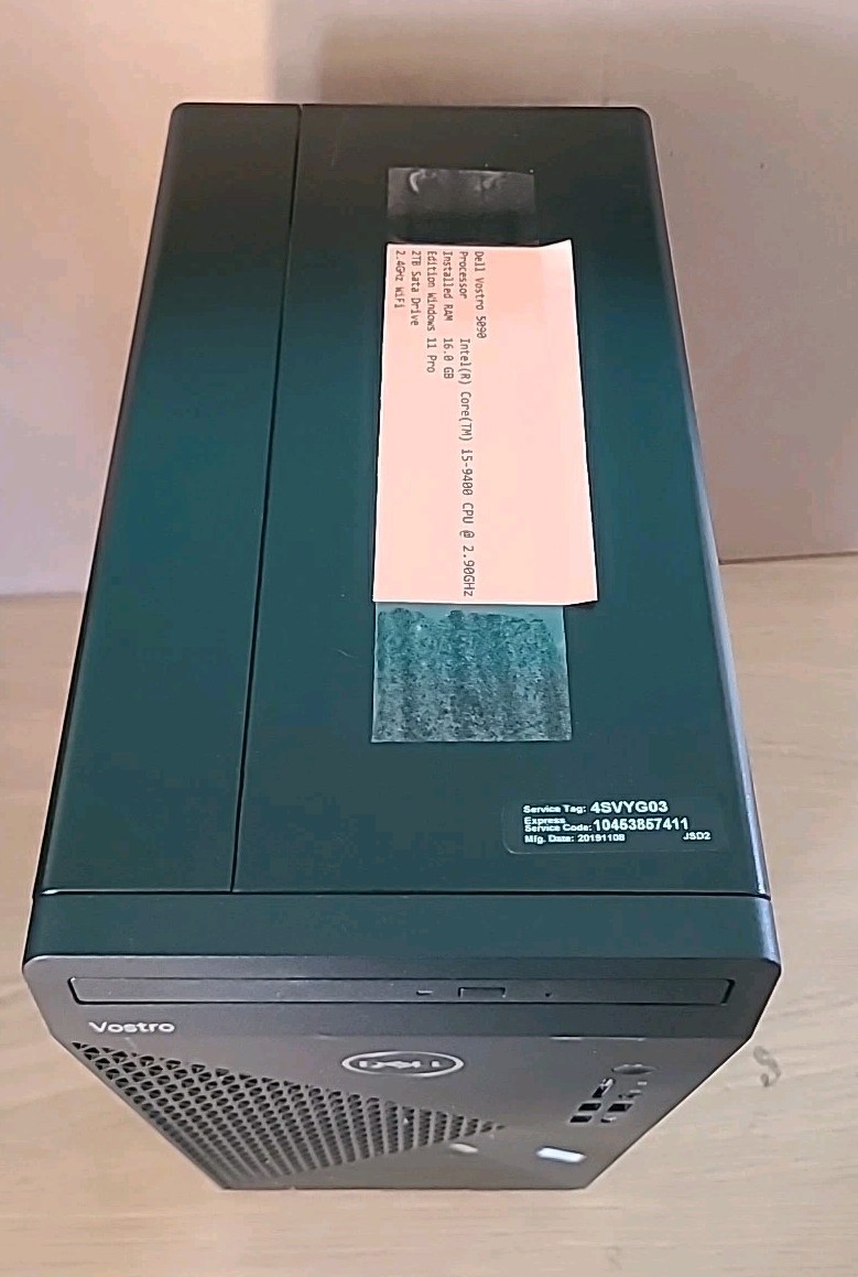DELL VOSTRO 5090, i5-9400, 2.90GHz, 16GB RAM, 2TB HD, WIN 11 PRO