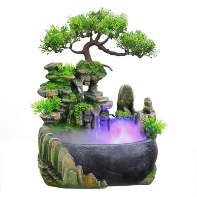 Indoor Relaxation Desktop Fountain Waterfall, Zen Meditation Indoor Waterfall...
