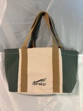 Dansko Green Natural Canvas Tote Bag 18 x 9