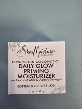 Shea Moisture 100% Virgin Coconut Oil Daily Glow Priming Moisturizer  2 oz