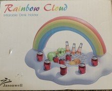 Inflatable Drink Float Rainbow Cloud, New In Box, Summer Fun, Excellent