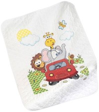 Animal Fun Ride Baby Quilt, 34 by 43-Inch, 34"x43"