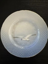 Bing & Grondahl Copenhagen Seagull Gold Rim Bread Plate 28 A