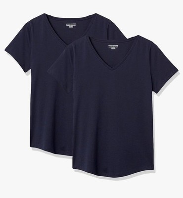 Amazon Essentials Women's Classic-Fit 100% Cotton Short-Sleeve Pack of 2 (XL)