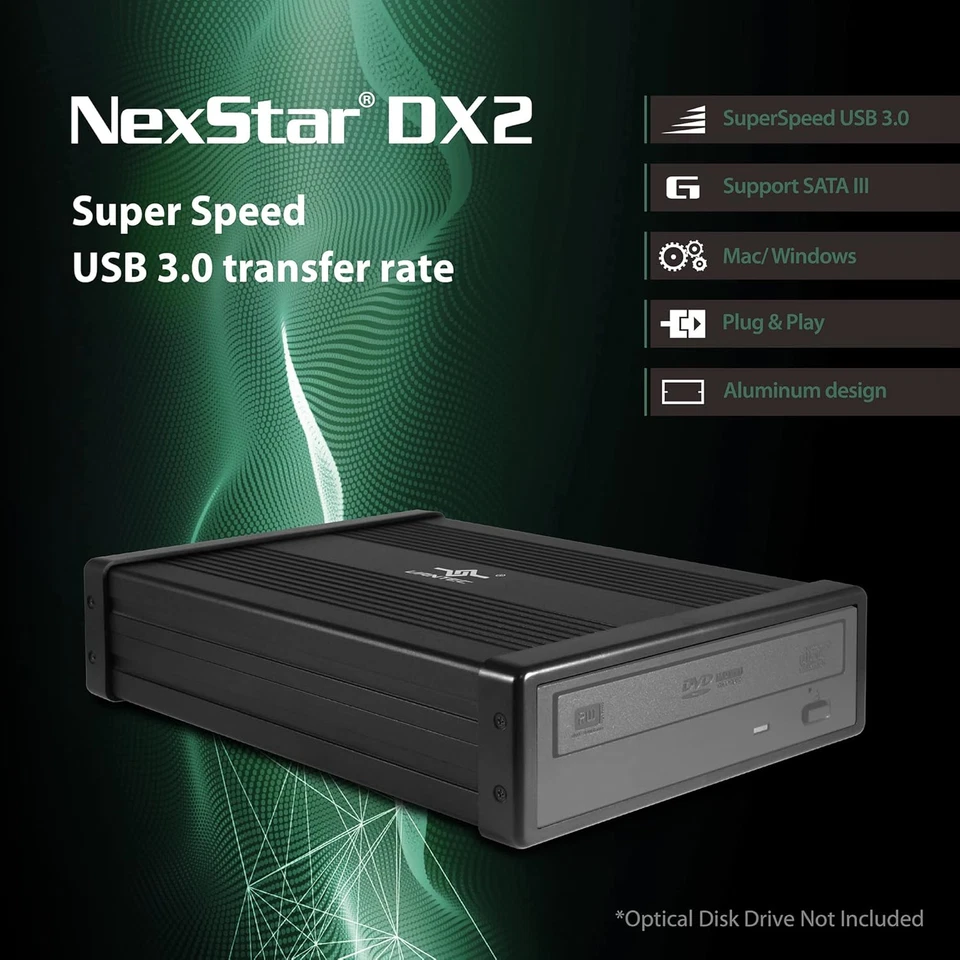 Vantec Nexstar DX2 USB 3.0 External Enclosure Design for 5.25" Blu-Ray/Cd/Dvd SA - Image 2 of 4