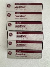 6 Pieces GE 43699 Q250CL/MC EHT 250 Watt 120 V Clear Mini-Candelabra Base Lamp