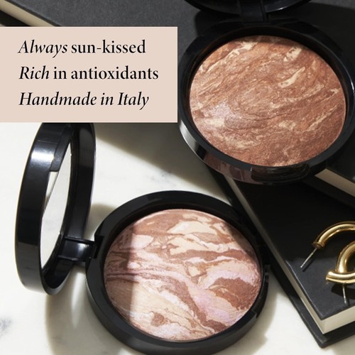 All-Year Natural Finish Baked Bronzer and Soft Classic Brush for Deep Skin Tones - Picture 5 of 11