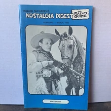 NOSTALGIA DIGEST and RADIO GUIDE MAGAZINE Buck Benny February - March 1989