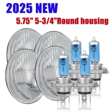 4PC 5 3/4" 5.75" LED Headlight H4 Hi/Lo Halogen Lamp For Chevy Corvette C3 68-82