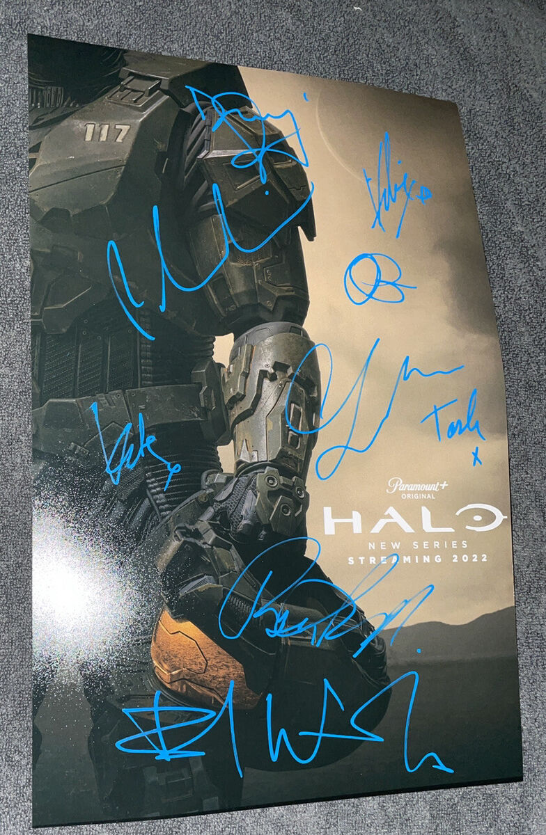 Pablo Schreiber signed Halo the Series poster photo cast x9