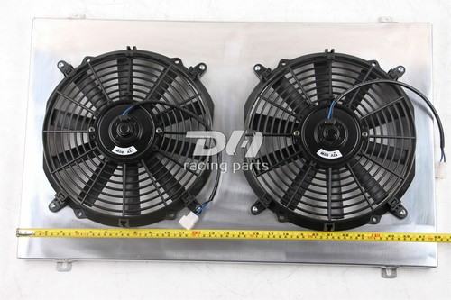 Shroud&12"*2Fans For Radiator 71-90 Chevy C10 20 30 Chevy Caprice GMC Olds 28''W - Picture 2 of 4