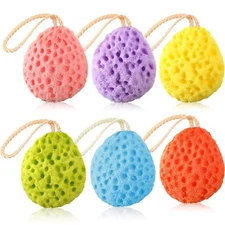 6PCS Exfoliating Bath Sponge Loofah Body Scrubber for Shower Foam Sponge