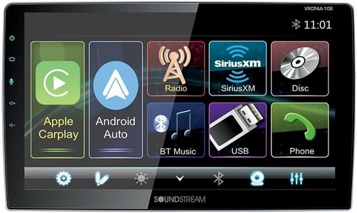 SOUNDSTREAM Double Din Car Stereo | Touchscreen 10.6 Inch Car Radio w/ CarPlay - Picture 1 of 8