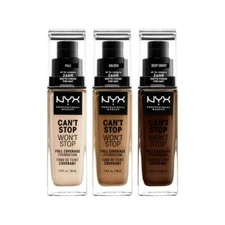 NYX MAKEUP Can't Stop Won't Stop Foundation, 24h Full Coverage Choose Color