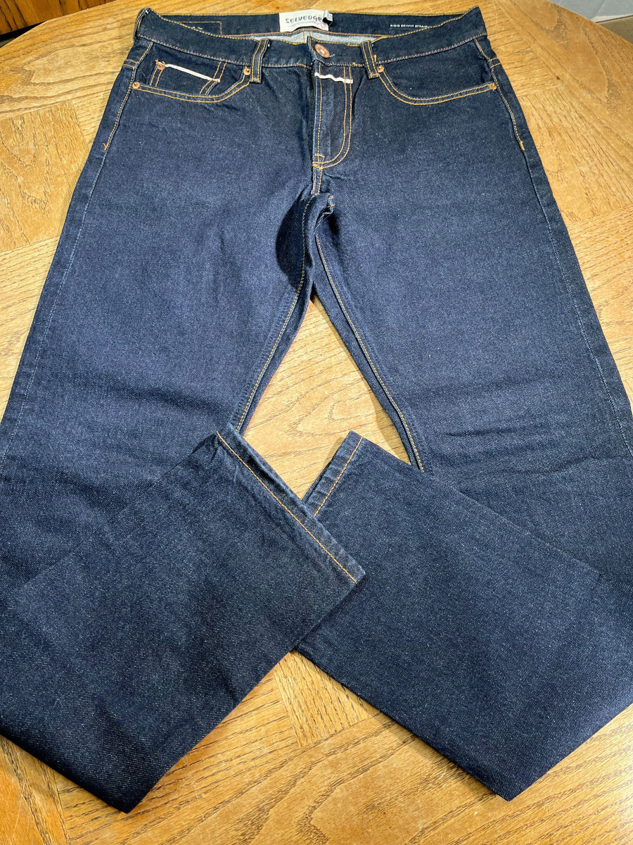 COTTON ON Nineteen 91 Rigid Skinny Straight Selvedge Denim Jeans